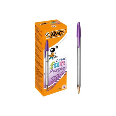 Image of Bic Cristal Fun Ballpen 1.6mm Tip 0.6mm Line Purple 929055