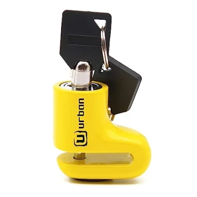 Image of Urban 564A Most Compact Motorcycle Disc Lock, ø5mm, Lightweight, and Portable, More Visible, Deterrent, Steel, Universal Anti Theft Wheel Brake Lock for Motorbike Scooter Electric Bike Bicycle