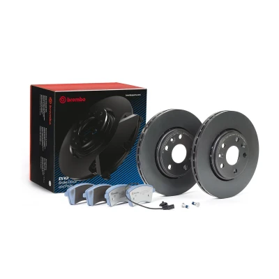 Image of 410605649R, 7701210174, 8660005110 Brake disc and pads set BREMBO KT 08 037