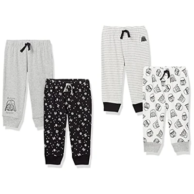 Image of Amazon Essentials Disney Marvel Star Wars Baby Boys&#039; Trousers, Pack of 4, Tiny Trooper, Premature