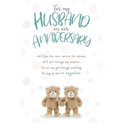 Image of Emotional Rescue Husband Anniversary Card, Nice Words Card For Husband, Greeting Cards,Multi,159mmx235mm
