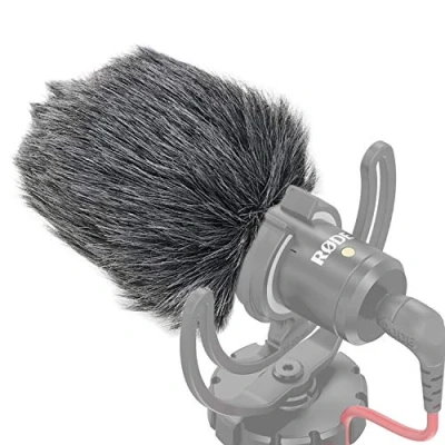 Image of Furry Windscreen Muff, Mic Pop Filter/Foam Wind Cover fits for Rode VideoMicro and VideoMic Me L Microphone by SUNMON
