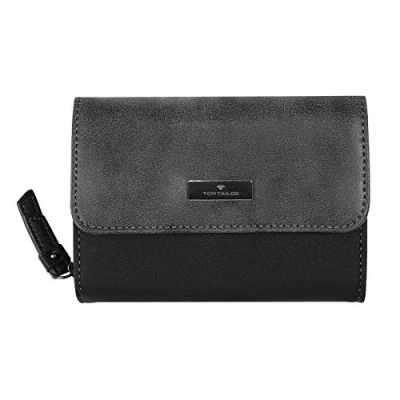 Image of TOM TAILOR Women&#039;s Elin Wallet, Black, 4x10x14 cm (B x H T)