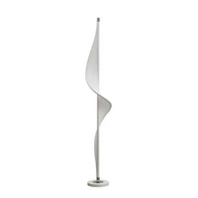 Image of Lucande Edano Floor Lamp White/Chrome