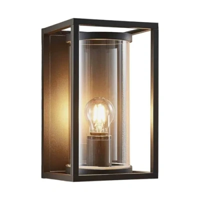 Image of Outdoor Wall Light &#039;Brienne&#039; dimmable (Modern) in Silver Made of Aluminium (1 Source, E27) from Lucande lamp for Exterior/Interior Walls, House, Terrace und Balcony
