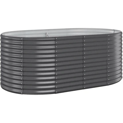 Image of vidaXL Garden Raised Bed Powder coated Steel 175x100x68 cm Anthracite