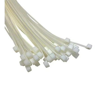 Image of Nylon Plastic Cable Ties Long and Wide Extra Large Zip Black White wrap 20 pieces (White, 12.0mm x 650mm)