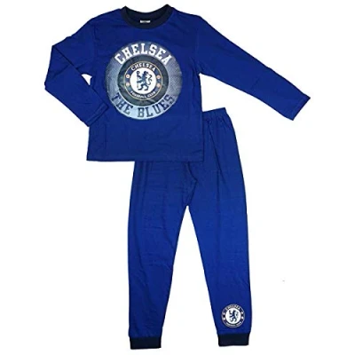 Image of Boys Official Chelsea CFC Football Club The Blues Long Pyjamas Sizes from 4 to 12 Years
