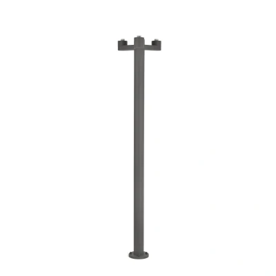Image of Structure 3 Light Outdoor Lamp Post Dark Grey Base Only IP44, E27