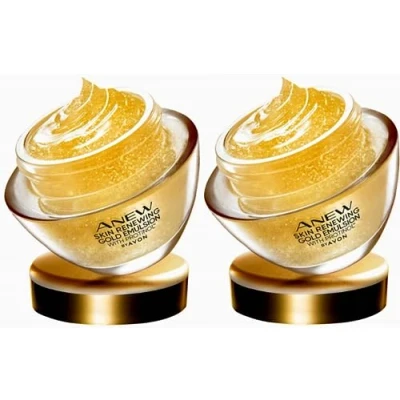 Image of 2 Jars of Anew Skin Renewing Night Facial Gel Gold Emulsion with Protinol™