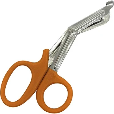 Image of Trauma Shears 7.5&#039;&#039; Stainless Steel Medical Bandage Scissors EMT for Emergency Supplies (Orange)