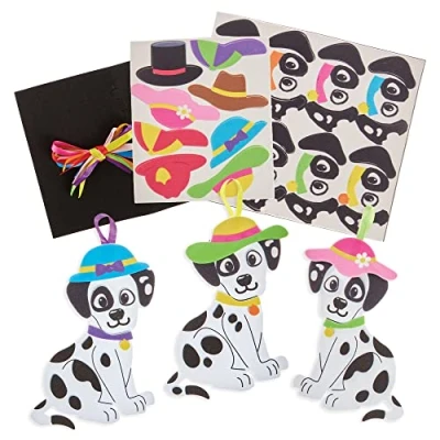 Image of Baker Ross FX691 Dalmatian Mix and Match Decoration Kits Pack of 8, Kids Foam Arts Craft