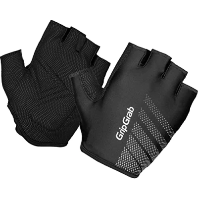 Image of GripGrab RIDE Padded Short Finger Summer Cycling Gloves Lightweight Cushioned Fingerless Road Bike Bicycle Glove