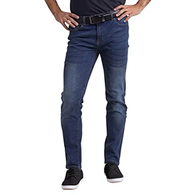 Image of westAce Mens Flex Jeans Stretch Skinny Relaxed Slim Fit Casual All Waists Denim Pant (Dark Blue, 28 Waist x 32 Length)