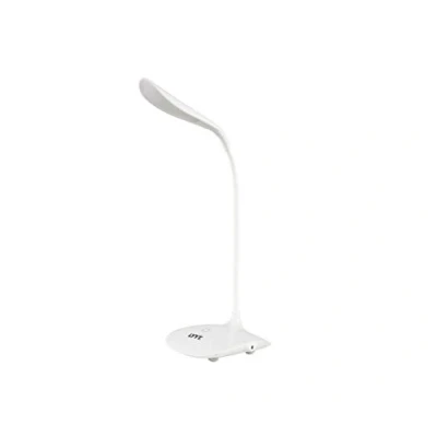 Image of AVL146 White Compact LED USB GOOSENECK Desk LAMP, 3 Brightness Settings &amp; Touch Control