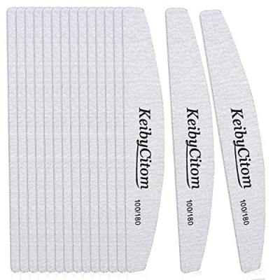 Image of Nail Files 16 Pcs, Double Sided Emery Board Manicure Tools for Filing Natural Gel and Acrylic Nails Home Salon Use
