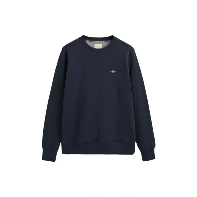 Image of GANT REG Shield Cneck Sweatshirt, Men&#039;s, Size: Small, Evening blue