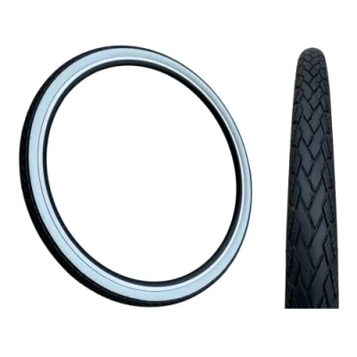 Image of Baldy&#039;s 700 x 38c WHITEWALL Hybrid Trekking Cycle Bike TYRE