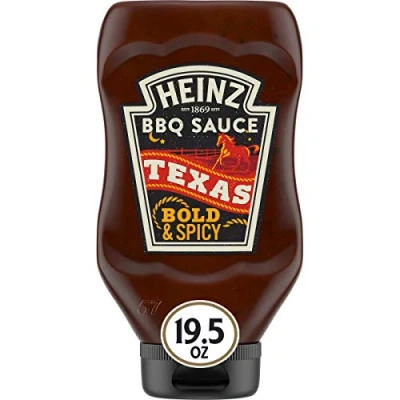 Image of Heinz 100% Natural Texas Style Bold &amp; Spicy BBQ Sauce 552g Bottle