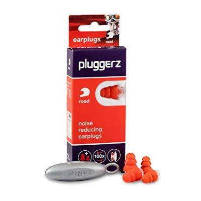 Image of Pluggerz Earplugs Road 2 Pairs (S/M M/L) Soft &amp; Comfortable Filtered 23 dB Wind/Noise Motorbike Convertible Driving