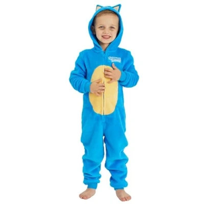 Image of Sonic The Hedgehog Boys Hooded Onesie (Sonic, 7 8 Years)