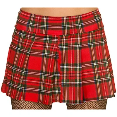 Image of Wicked Costumes Adult Ladies 80&#039;s Tartan Punk/School Skirt