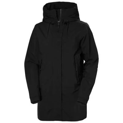 Image of Helly Hansen Women&#039;s W Victoria Mid Length Raincoat, Black, S UK