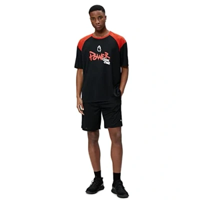 Image of Koton Men&#039;s Sport Oversized T Shirt Slogan Printed Crew Neck Short Sleeve, Black (999), S