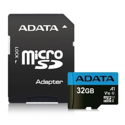 Image of None ADATA 32GB Premier Micro SD Card with Adapter, UHS I Class 10 A1 App Performance