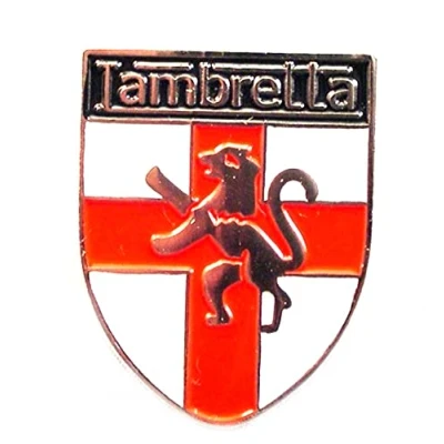 Image of (25mm) Metal Enamel Pin Badge Brooch Scooter Lambretta England St. George Shield