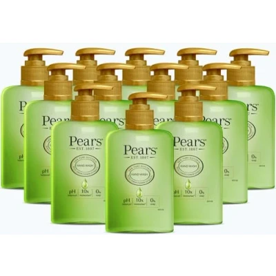 Image of Pears Pure &amp; Gentle Moisturising Hand Wash with Lemon Flower Extract Enriched Glycerin and Crafted Natural Oils, 10x More Moisturiser* Suitable for Men Women 250ml (12 Pack)