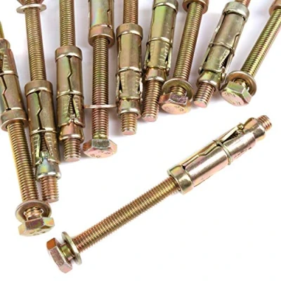 Image of 10x Heavy Duty Loose Bolt Shield Anchors M10 x 135mm Expansion Bolts for Brick, Concrete &amp; Masonry