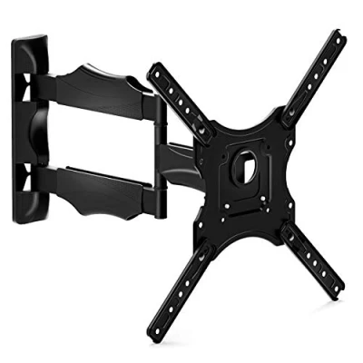 Image of NANOOK full motion TV Wall bracket for 32 55 inch TVs Tiltable mount LCD, LED, QLED and OLED televisions Universal compatibility VESA 100x100 to 400x400 Black