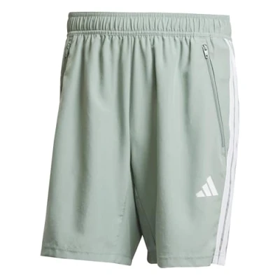 Image of adidas Performance Train Essentials 3 Stripes Short Sports shorts, Men&#039;s, Size: 3XLx7&quot;, Silver green