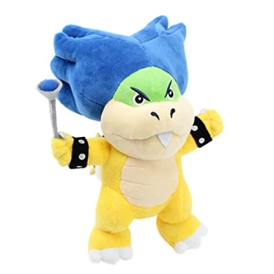 Image of Cartoon Koopaling Ludwig Plush Toy Baby Bowser Jr Koopa Soft Stuffed Animal Doll 9&#039;&#039; Figure