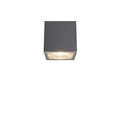 Image of Lucande Tanea cube shaped LED ceiling light, IP54