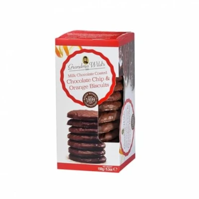 Image of Grandma Wild&#039;s Milk Chocolate Chip &amp; Orange Biscuits 150g