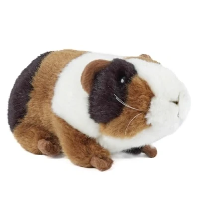 Image of Living Nature Guinea Pig, Realistic Soft Cuddly Small Pig Toy, Naturli Eco Friendly Plush, White, 18cm