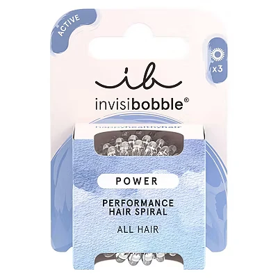 Image of invisibobble POWER Clear Strong Hold Hair Ties, 3 Pack