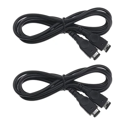 Image of YINETTECH 2Pcs 2 Player Link Cable Replacement Compatible with Nintendo Gameboy Advance/Gameboy Advance SP Consoles Game Connect Cord