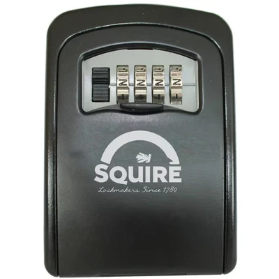 Image of Squire Key Safe Box 4 Wheel Combination Lock Wall Mounted Weatherproof Diecast Alloy Body Large Storage Capacity Tough For Outdoor And Indoor Use… (Key Keep 1)