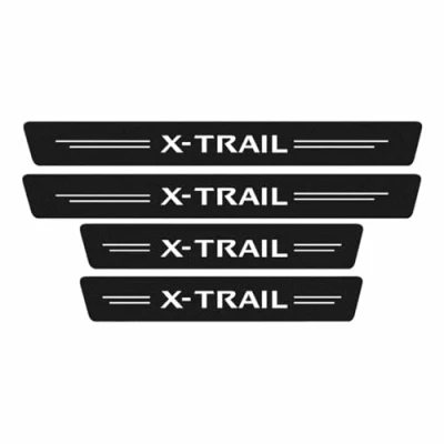 Image of 4pcs Car Door Sill Protector for NIS san Xtrail X Trail T30 T31 T32, Carbon Fiber Threshold Pedal Anti Scratch Sticker Trim Protection Accessory