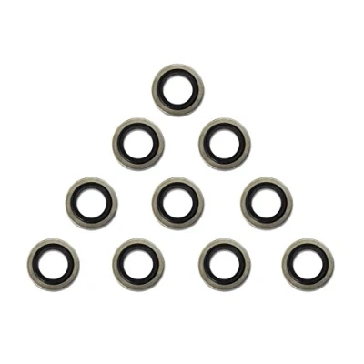 Image of 1/2&quot; BSP Dowty Seals Bonded Washers for Fuel, Oil, Hydraulics Pack of 10