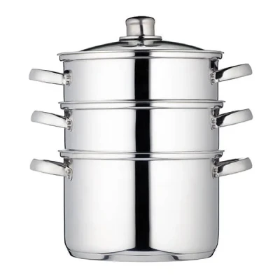 Image of KitchenCraft Stainless Steel Three Tier 22cm Steamer