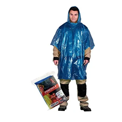 Image of Reis PONCHO F_G Protective Rainproof Poncho, Navy Blue, Uni Size, Pack of 20