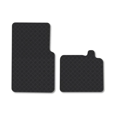 Image of Rubber Car Mats Compatible with Smart Fortwo (1998 2007) Tailored Fit Floor Set Accessory Black Custom 4 Pieces Clips Anti Slip Backing, Heavy Duty &amp; Waterproof