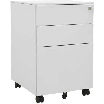 Image of vidaXL Mobile File Cabinet Light Grey 39x45x60 cm Steel