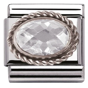 Image of Nomination White Cubic Zirconia Charm