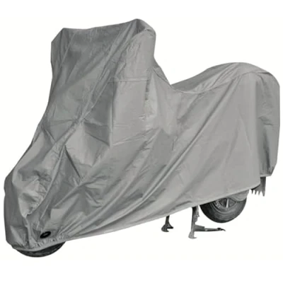 Image of WERKA PRO XXL Lined Motorcycle Cover with Elastic Support Waterproof 150g/m2 and Anti Scratch For Outdoor Indoor Use Dimensions 265 x 105 125 cm Grey