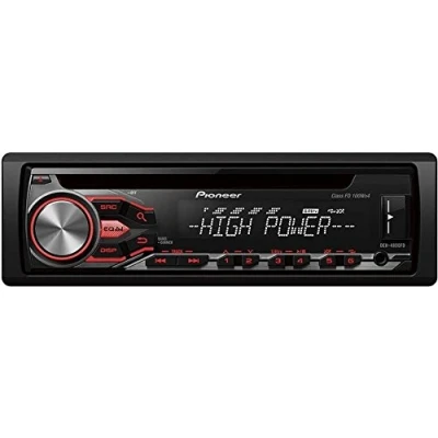 Image of Pioneer DEH 4800FD High Power Car Stereo with RDS tuner, USB and Aux In. Supports iPod/iPhone Direct Control, Black